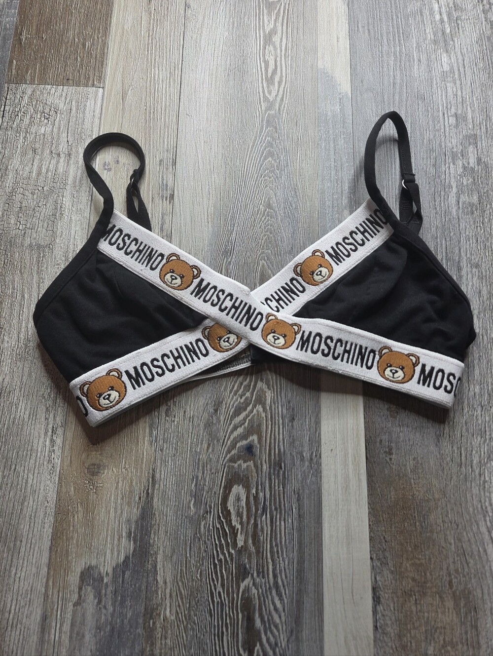 Moschino Teddy Bear Crossover Bralette 34 Small